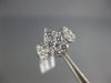 ESTATE LARGE .78CT DIAMOND 18KT WHITE GOLD 3D PEAR SHAPE 3 STONE ENGAGEMENT RING