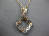 4.75CT DIAMOND AAA BLUE TOPAZ & LONDON BLUE TOPAZ 14KT ROSE GOLD LARIAT NECKLACE