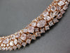 GIA EXTRA LARGE 40.18CT PINK DIAMOND 18KT ROSE GOLD 3D CLUSTER TENNIS NECKLACE