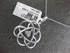 EXTRA LARGE .57CT DIAMOND 14KT WHITE GOLD FILIGREE FLOWER BY THE YARD NECKLACE