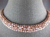 GIA EXTRA LARGE 40.18CT PINK DIAMOND 18KT ROSE GOLD 3D CLUSTER TENNIS NECKLACE