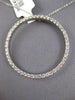 ESTATE EXTRA LARGE 1.18CT DIAMOND 14K WHITE GOLD CIRCLE OF LIFE FLOATING PENDANT