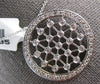 LARGE .83CT DIAMOND 14KT WHITE GOLD CIRCULAR CRISS CROSS ETOILE FLOATING PENDANT