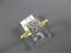 ESTATE .36CT DIAMOND 18K YELLOW GOLD CLASSIC CLUSTER SQUARE HALO FRIENDSHIP RING