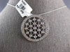 LARGE .83CT DIAMOND 14KT WHITE GOLD CIRCULAR CRISS CROSS ETOILE FLOATING PENDANT