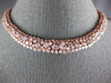 GIA EXTRA LARGE 40.18CT PINK DIAMOND 18KT ROSE GOLD 3D CLUSTER TENNIS NECKLACE