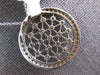 LARGE .83CT DIAMOND 14KT WHITE GOLD CIRCULAR CRISS CROSS ETOILE FLOATING PENDANT