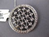 LARGE .83CT DIAMOND 14KT WHITE GOLD CIRCULAR CRISS CROSS ETOILE FLOATING PENDANT