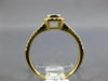 ESTATE .36CT DIAMOND 18K YELLOW GOLD CLASSIC CLUSTER SQUARE HALO FRIENDSHIP RING