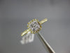 ESTATE .36CT DIAMOND 18K YELLOW GOLD CLASSIC CLUSTER SQUARE HALO FRIENDSHIP RING