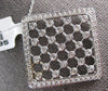 LARGE 1.11CT DIAMOND 14KT WHITE GOLD SQUARE CRISS CROSS ETOILE FLOATING PENDANT