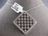 LARGE 1.11CT DIAMOND 14KT WHITE GOLD SQUARE CRISS CROSS ETOILE FLOATING PENDANT