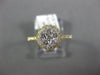 ESTATE WIDE .53CT DIAMOND 18KT YELLOW GOLD CLUSTER FLOWER HALO FRIENDSHIP RING