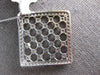 LARGE 1.11CT DIAMOND 14KT WHITE GOLD SQUARE CRISS CROSS ETOILE FLOATING PENDANT