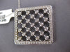 LARGE 1.11CT DIAMOND 14KT WHITE GOLD SQUARE CRISS CROSS ETOILE FLOATING PENDANT