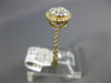ESTATE WIDE .53CT DIAMOND 18KT YELLOW GOLD CLUSTER FLOWER HALO FRIENDSHIP RING