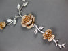 EXTRA LARGE 5.90CT DIAMOND 18K WHITE ROSE GOLD LARIAT MULTI ROSE TENNIS NECKLACE