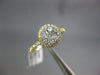 ESTATE WIDE .53CT DIAMOND 18KT YELLOW GOLD CLUSTER FLOWER HALO FRIENDSHIP RING