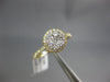 ESTATE WIDE .53CT DIAMOND 18KT YELLOW GOLD CLUSTER FLOWER HALO FRIENDSHIP RING