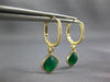 5.3CT DIAMOND & AAA AGOT 14KT YELLOW GOLD HALO SQUARE LEVERBACK HANGING EARRINGS