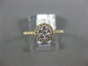 ESTATE .34CT DIAMOND 18KT YELLOW GOLD ROUND CLUSTER HALO SEMI ETERNITY FUN RING