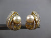 3.50CT DIAMOND & AAA SOUTH SEA PEARL 18KT 2 TONE GOLD TEAR DROP CLIP ON EARRINGS