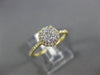 ESTATE .34CT DIAMOND 18KT YELLOW GOLD ROUND CLUSTER HALO SEMI ETERNITY FUN RING