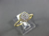 ESTATE .34CT DIAMOND 18KT YELLOW GOLD ROUND CLUSTER HALO SEMI ETERNITY FUN RING