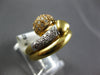 .62CT DIAMOND 18K TRI COLOR GOLD 3D DOUBLE ROW HEART DOME FLEXIBLE FLOATING RING