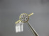 ESTATE .34CT DIAMOND 18KT YELLOW GOLD ROUND CLUSTER HALO SEMI ETERNITY FUN RING