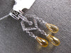 LARGE 6.14CT DIAMOND & AAA CITRINE 18KT WHITE GOLD CHANDELIER FLOATING PENDANT