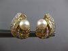 3.50CT DIAMOND & AAA SOUTH SEA PEARL 18KT 2 TONE GOLD TEAR DROP CLIP ON EARRINGS
