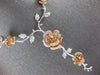 EXTRA LARGE 5.90CT DIAMOND 18K WHITE ROSE GOLD LARIAT MULTI ROSE TENNIS NECKLACE