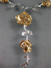 EXTRA LARGE 5.90CT DIAMOND 18K WHITE ROSE GOLD LARIAT MULTI ROSE TENNIS NECKLACE