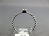 ESTATE SMALL .04CT DIAMOND 18KT WHITE GOLD CLASSIC CLUSTER ROUND BEADED FUN RING