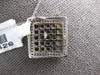 LARGE 3.06CT DIAMOND AAA YELLOW SAPPHIRE 14KT WHITE GOLD PRINCESS SQUARE PENDANT