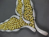 EXTRA LARGE 55.42CT WHITE & CANARY DIAMOND 18KT 2 TONE GOLD LEAF TENNIS NECKLACE