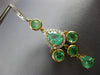 LARGE 7.16CT DIAMOND & AAA EMERALD 18K TRI COLOR GOLD LEVERBACK HANGING EARRINGS