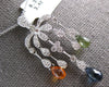 LARGE 3.8CT DIAMOND & AAA MULTI COLOR SAPPHIRE 18K WHITE GOLD CHANDELIER PENDANT