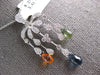 LARGE 3.8CT DIAMOND & AAA MULTI COLOR SAPPHIRE 18K WHITE GOLD CHANDELIER PENDANT