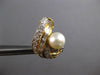 3.50CT DIAMOND & AAA SOUTH SEA PEARL 18KT 2 TONE GOLD TEAR DROP CLIP ON EARRINGS
