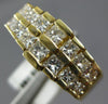 1.30CT DIAMOND 14KT YELLOW GOLD CLASSIC 2 ROW PRINCESS PYRAMID ANNIVERSARY RING