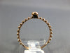 ESTATE SMALL .04CT DIAMOND 18KT ROSE GOLD CLASSIC CLUSTER ROUND BEADED FUN RING