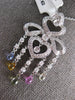 LARGE 2.86CT DIAMOND & AAA MULTI COLOR SAPPHIRE 18KT WHITE GOLD FLOATING PENDANT