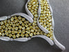 EXTRA LARGE 55.42CT WHITE & CANARY DIAMOND 18KT 2 TONE GOLD LEAF TENNIS NECKLACE