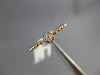 ESTATE SMALL .04CT DIAMOND 18KT ROSE GOLD CLASSIC CLUSTER ROUND BEADED FUN RING