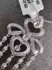 LARGE 2.86CT DIAMOND & AAA MULTI COLOR SAPPHIRE 18KT WHITE GOLD FLOATING PENDANT