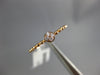 ESTATE SMALL .04CT DIAMOND 18KT ROSE GOLD CLASSIC CLUSTER ROUND BEADED FUN RING