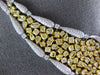 EXTRA LARGE 55.42CT WHITE & CANARY DIAMOND 18KT 2 TONE GOLD LEAF TENNIS NECKLACE