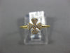 ESTATE .10CT DIAMOND 18KT YELLOW GOLD 3D CLASSIC PAVE CROSS FLOWER FUN RING